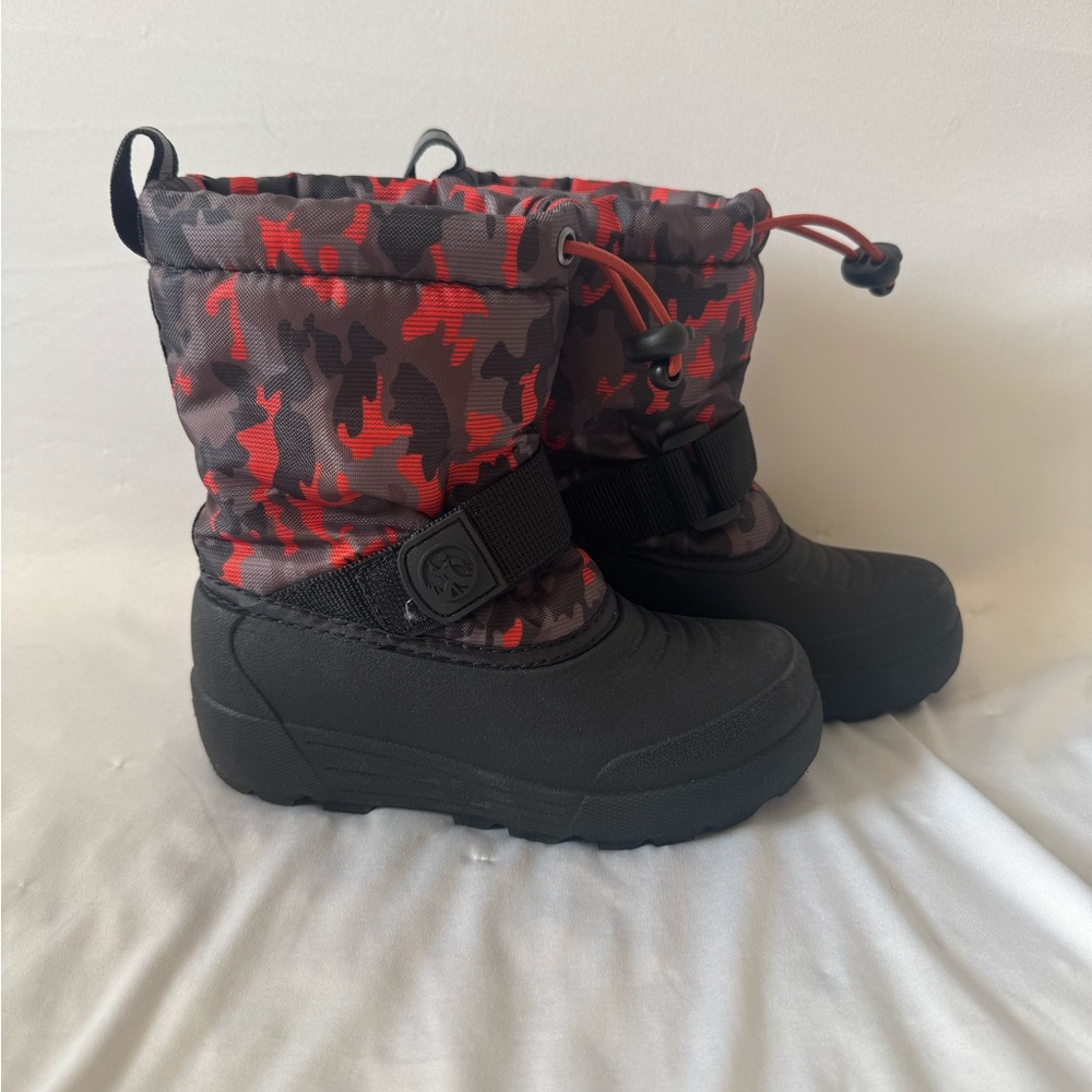 Northside Kids Frosty XT Waterproof Insulated Snow Boot red/black camo kids 9